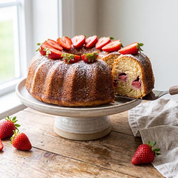 Joghurtkuchen mit Erdbeeren